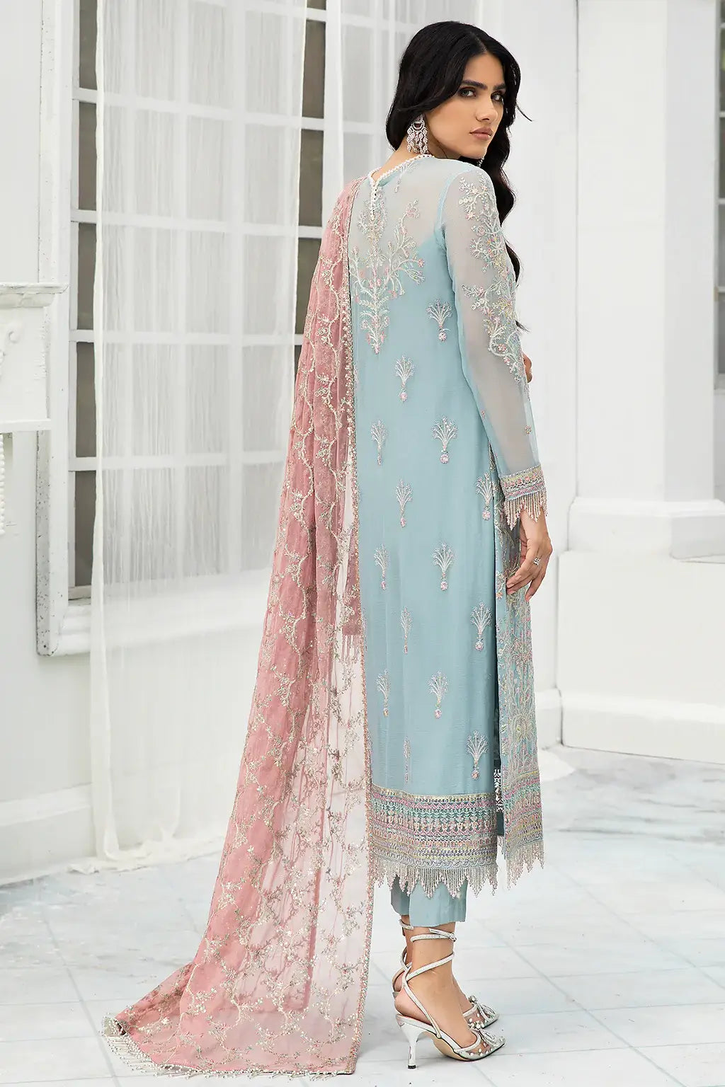 Zarif | DE LUXURY Formals | BLUE MIST -  Zarif Formal - Original Designer Dress - House of Maryam