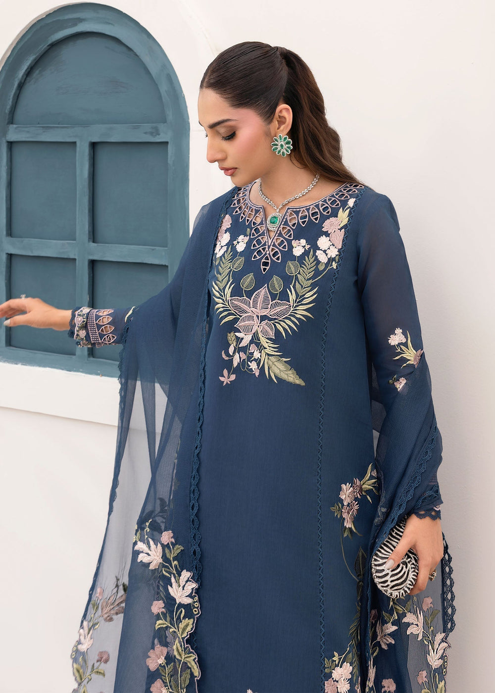 Saira Shakira | Rosea Casual Pret 25 | Midnight -  Saira Shakira Ladies Clothes - Original Designer Dress - House of Maryam