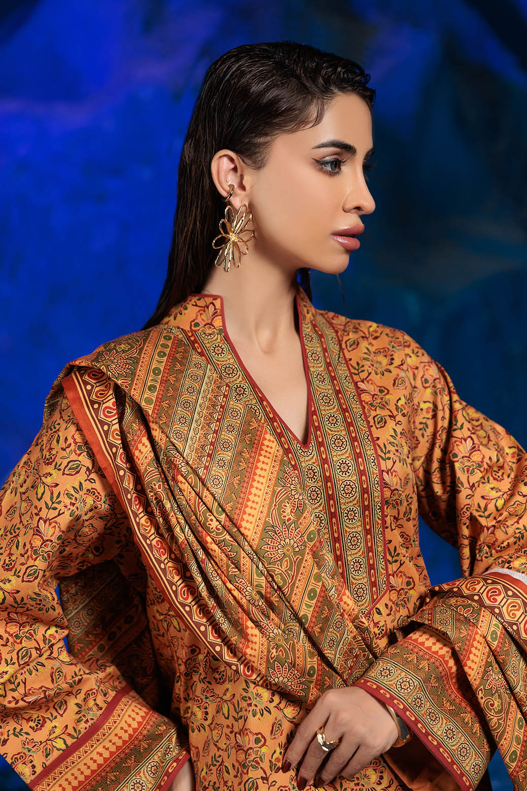 Bonanza Satrangi | Autumn Sunset 3 Pc (2W24P3P361) -  Bonanza Satrangi Unstitched - Original Designer Dress - House of Maryam