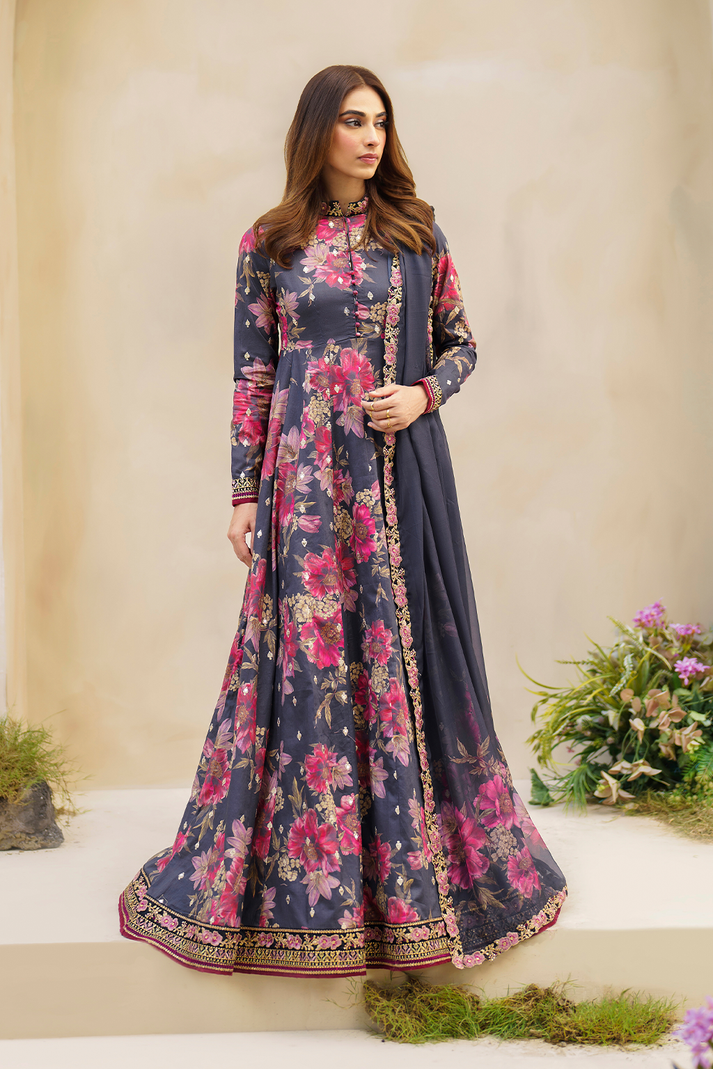 Iznik | Festive lawn 24 | SFL-12 -  Iznik Luxury - Original Designer Dress - House of Maryam