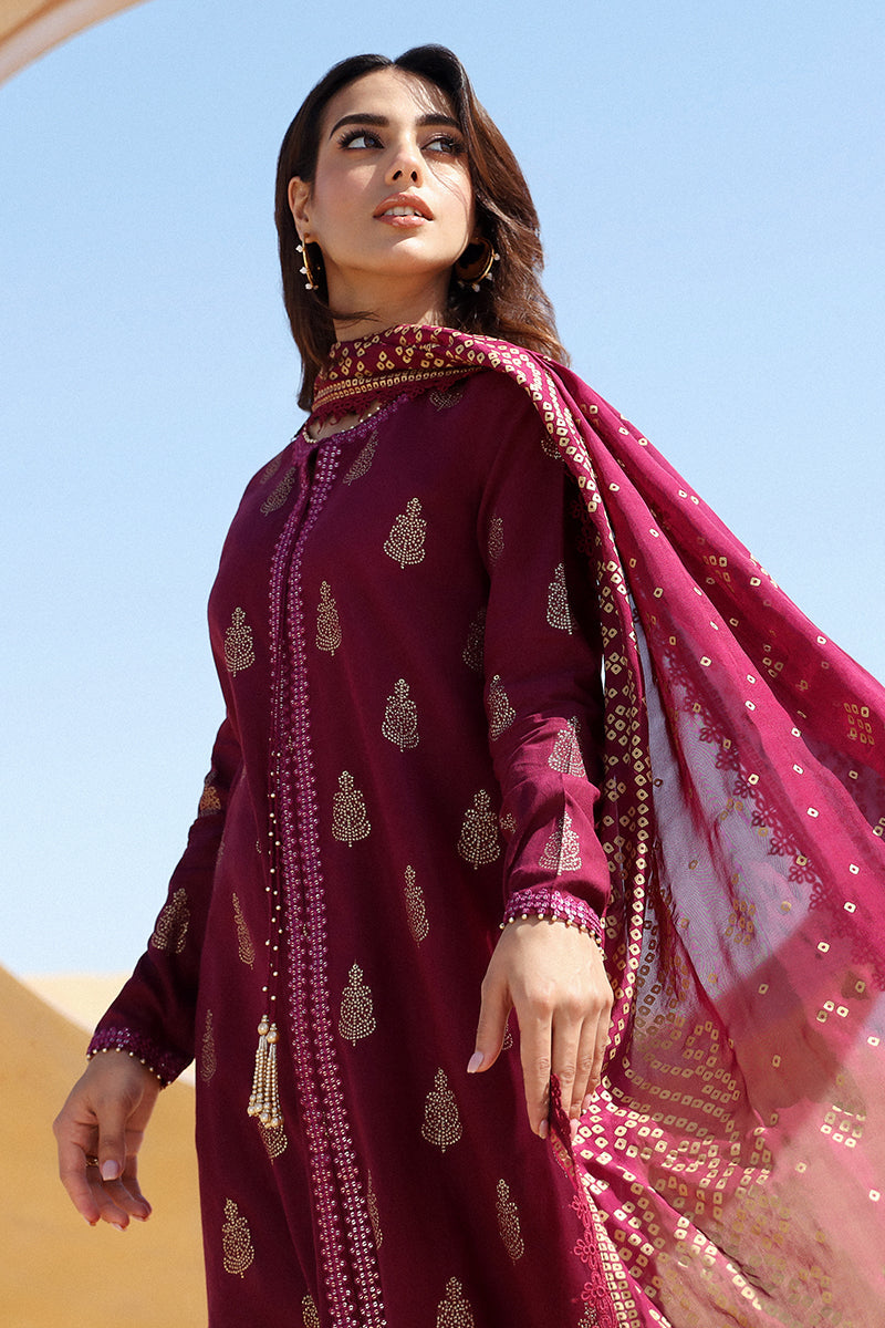 Cross Stitch | Eid Lawn 24 | CRIMSON AURA -  Cross Stitch Luxury - Original Designer Dress - House of Maryam