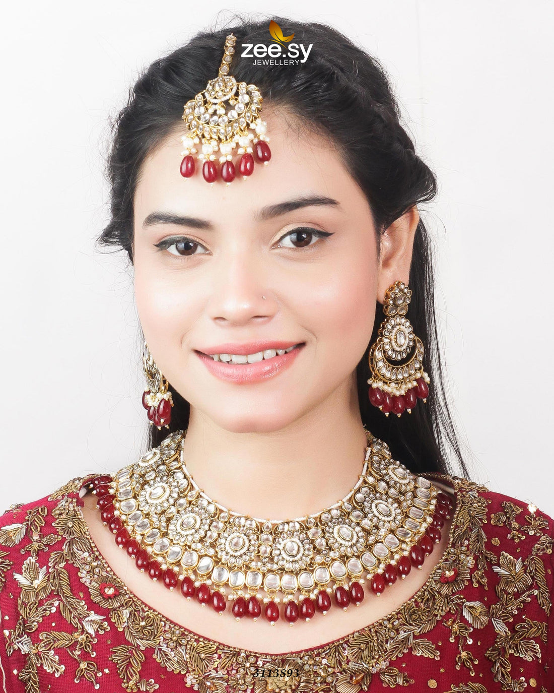 Hoor Bridal Set -  Zeesy Necklace Sets - Original Designer Dress - House of Maryam