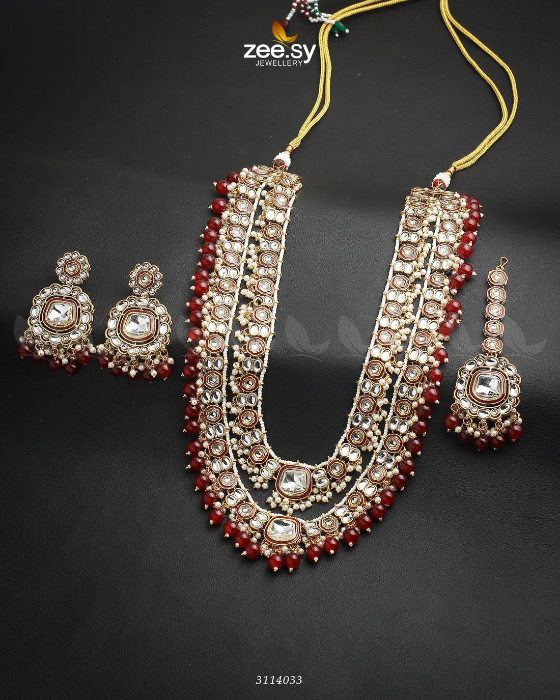 Acacia Malla Necklace Set -  Zeesy Malla Necklace - Original Designer Dress - House of Maryam