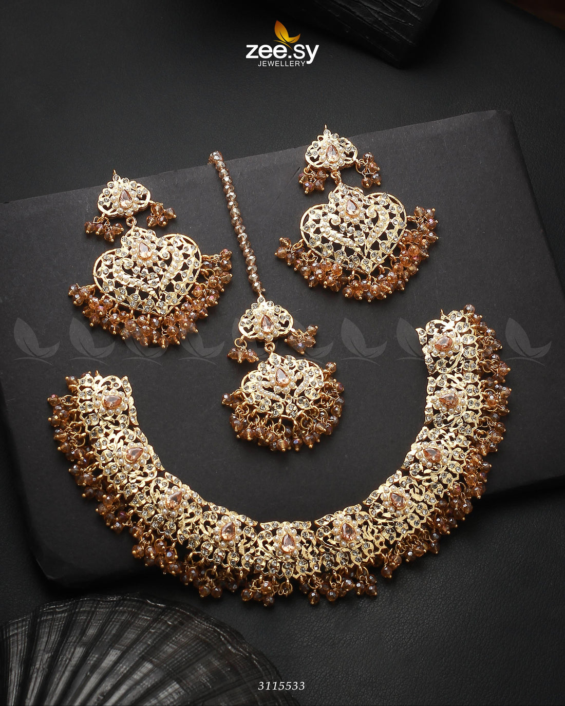 Maniha Necklace Set -  Zeesy Necklace Sets - Original Designer Dress - House of Maryam