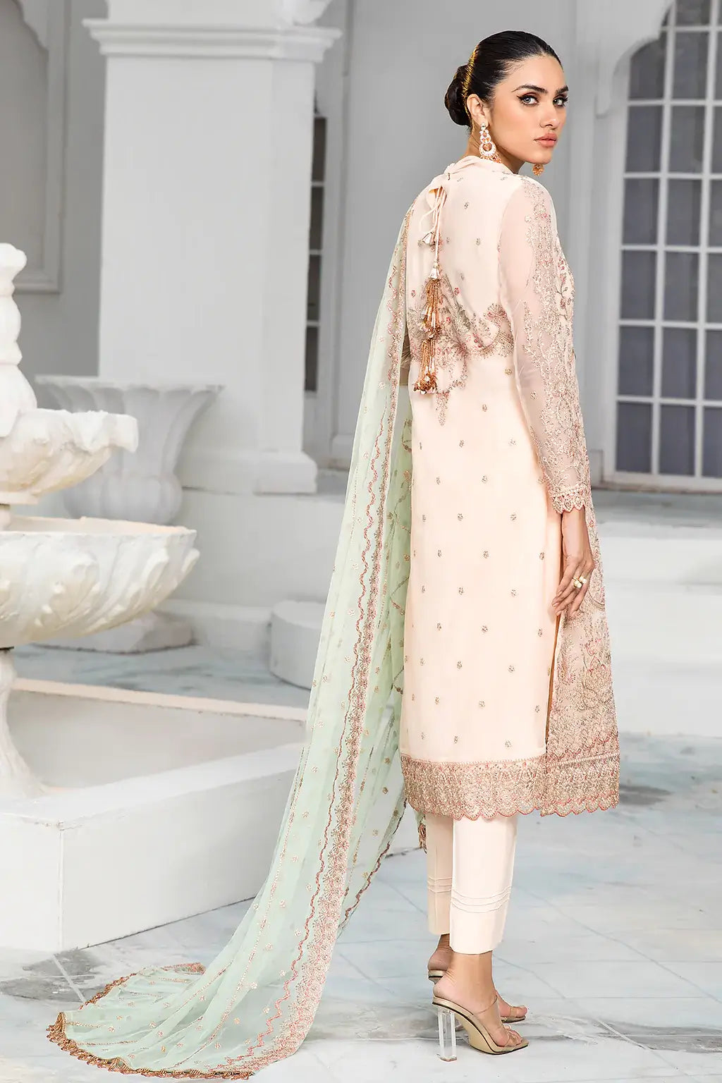 Zarif | DE LUXURY Formals | CORAL -  Zarif Formal - Original Designer Dress - House of Maryam