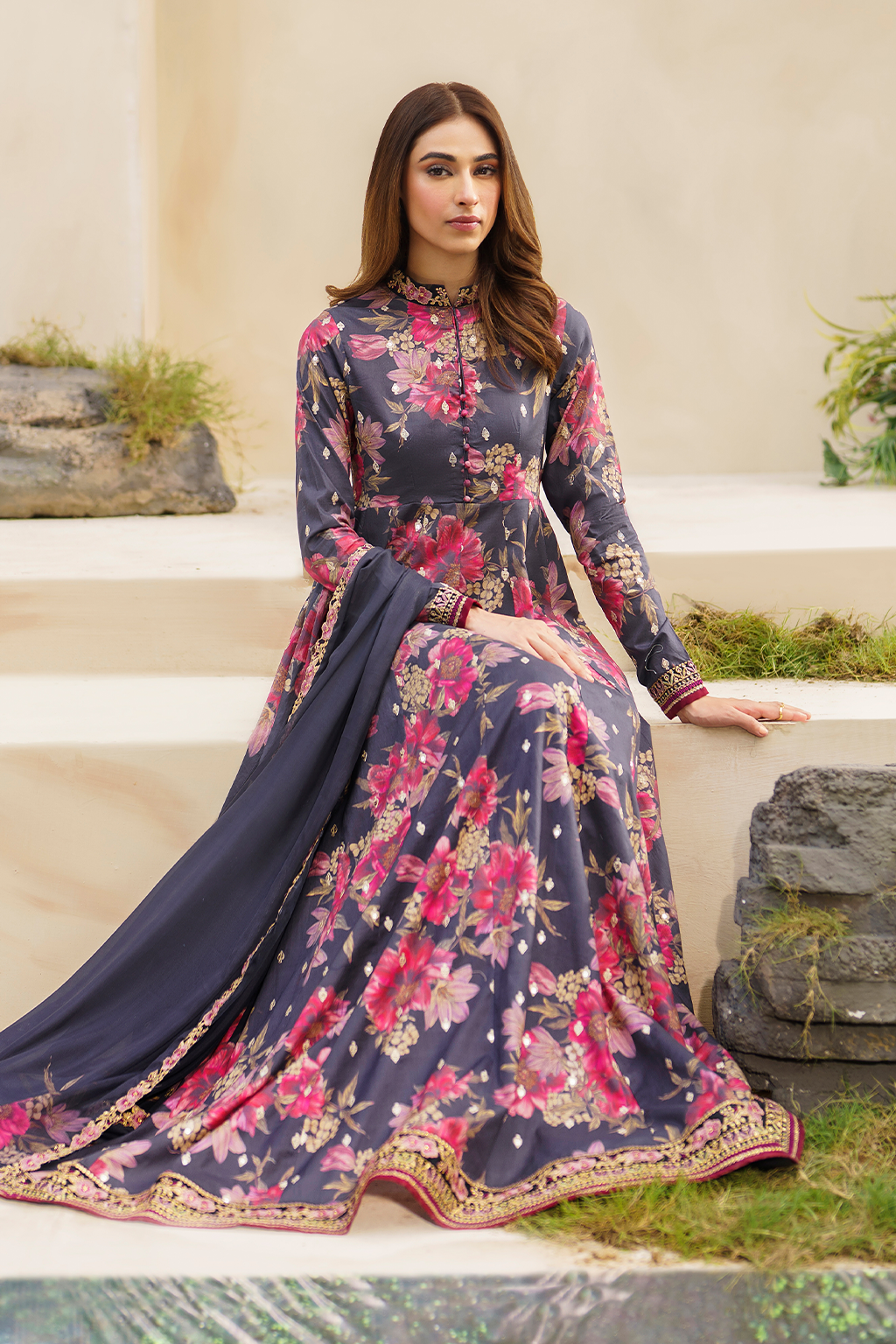 Iznik | Festive lawn 24 | SFL-12 -  Iznik Luxury - Original Designer Dress - House of Maryam
