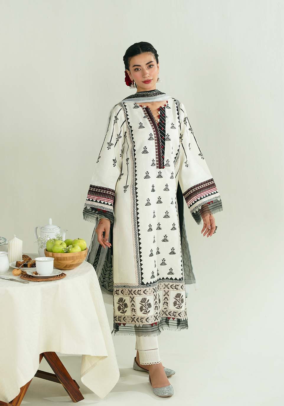 Zarqash | Nazakat Ready to Wear | NOOR-E-SIYAH -  Zarqash Ladies Clothes - Original Designer Dress - House of Maryam