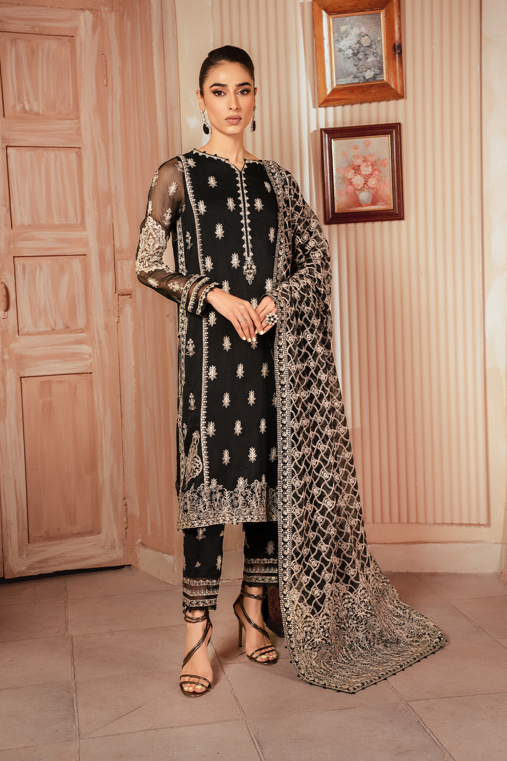 Iznik | Chiffon Kari | ICK-03 Embroidered Chiffon -  Iznik Formal - Original Designer Dress - House of Maryam