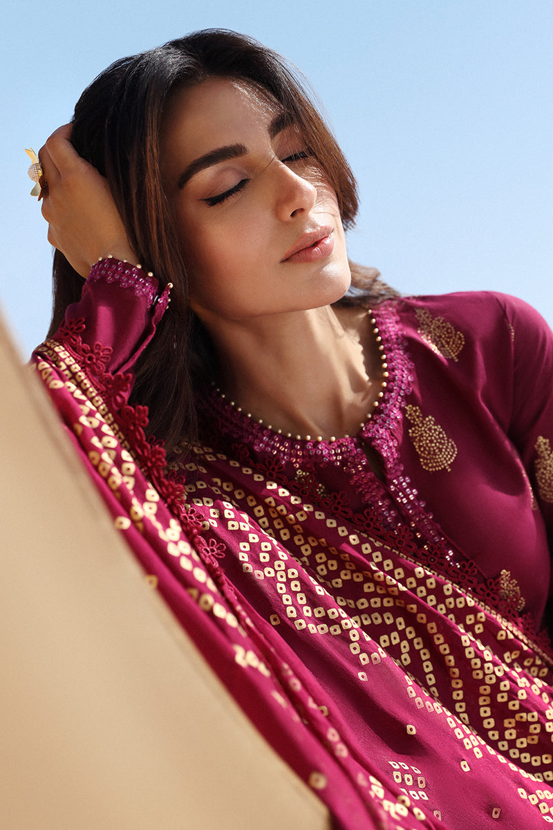 Cross Stitch | Eid Lawn 24 | CRIMSON AURA -  Cross Stitch Luxury - Original Designer Dress - House of Maryam