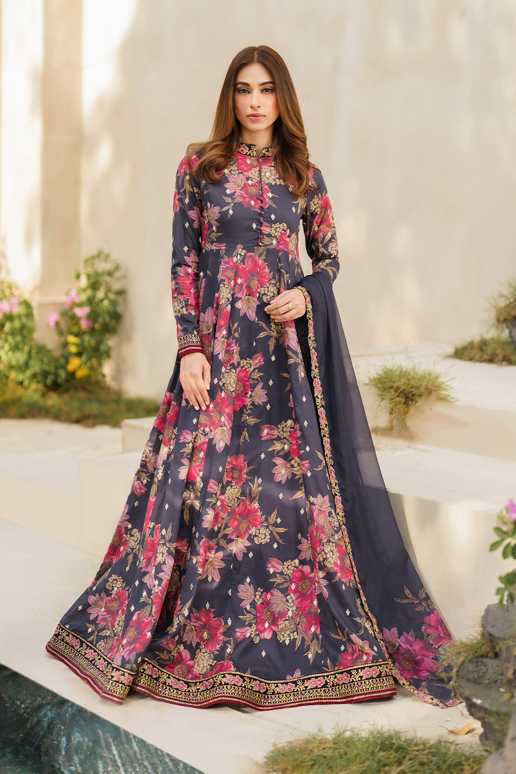 Iznik | Festive lawn 24 | SFL-12 -  Iznik Luxury - Original Designer Dress - House of Maryam