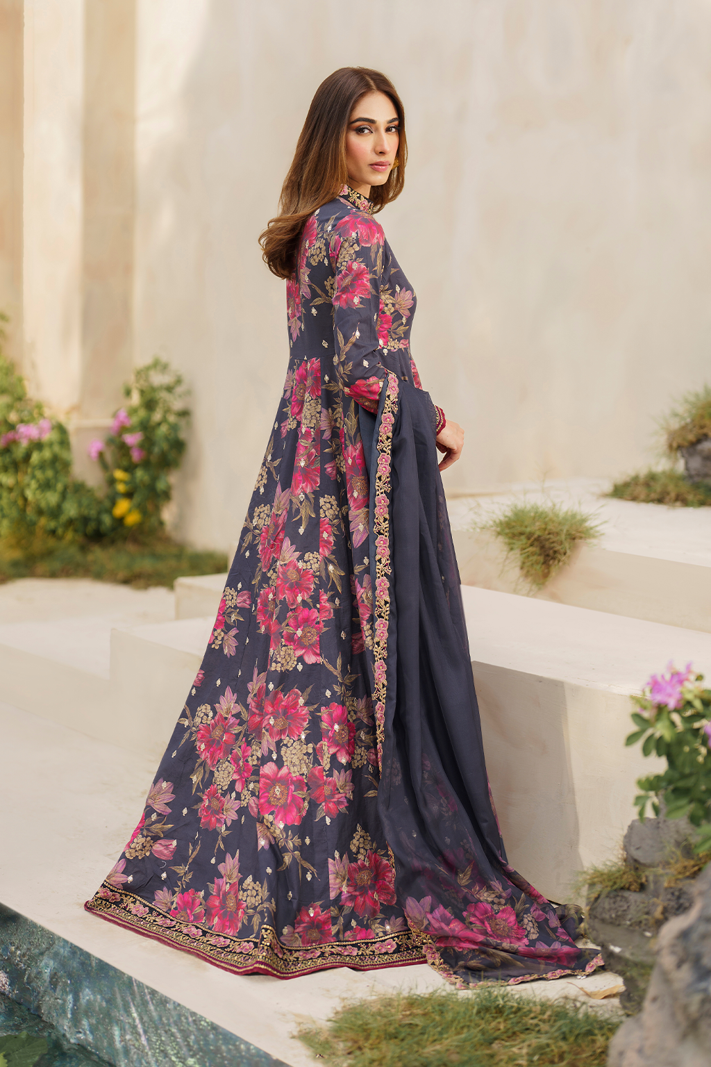 Iznik | Festive lawn 24 | SFL-12 -  Iznik Luxury - Original Designer Dress - House of Maryam