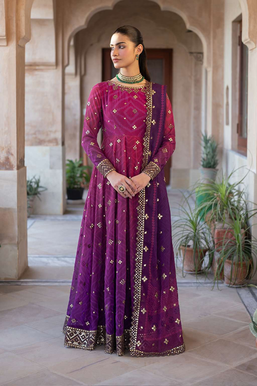 Iznik | Bandhani Collection | UE-327 -  Iznik Ladies Clothes - Original Designer Dress - House of Maryam