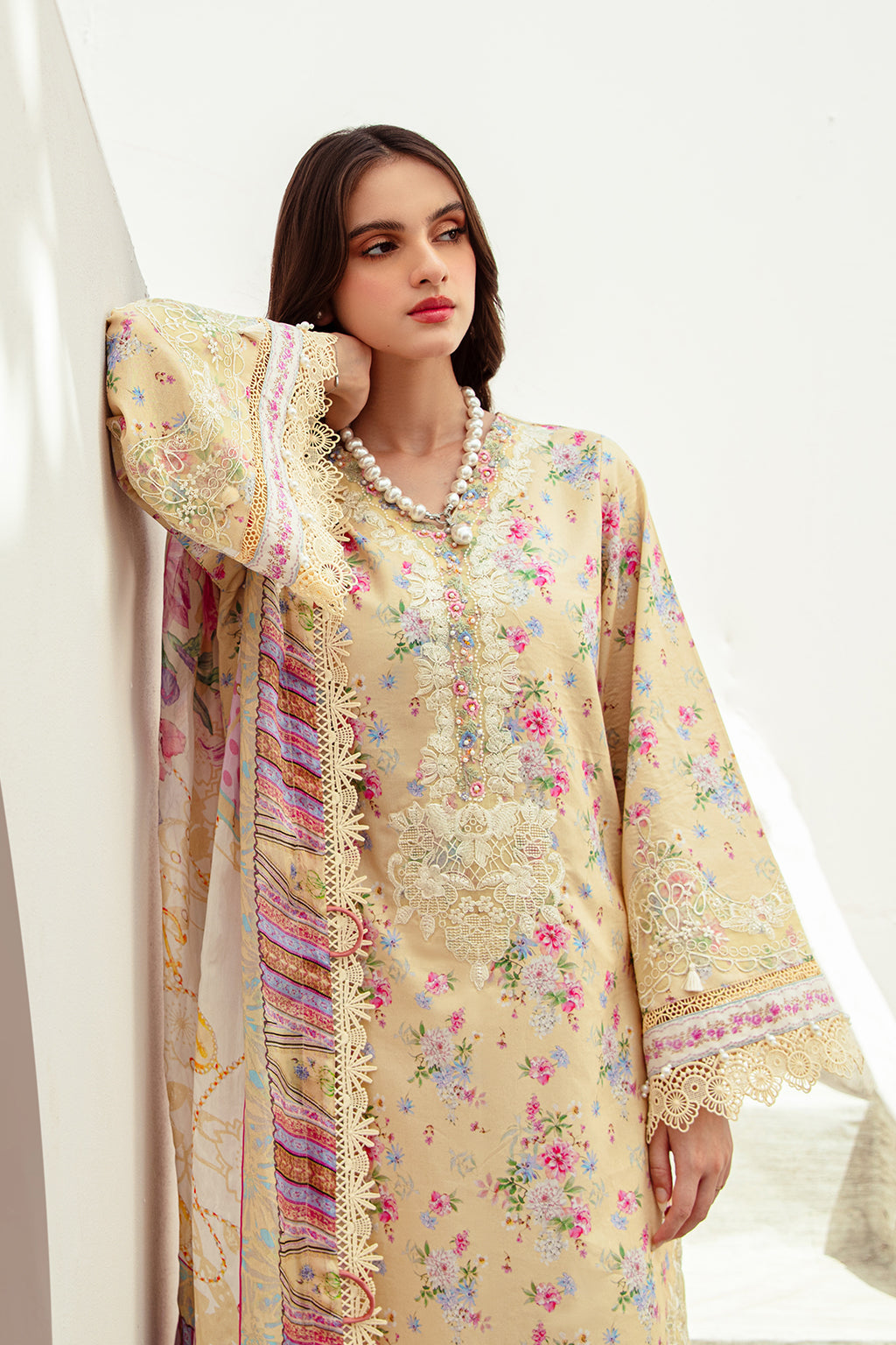 AJR Couture | Alif Affordable Lawn 24 | SUNNY DELIGHT -  AJR Couture Luxury - Original Designer Dress - House of Maryam