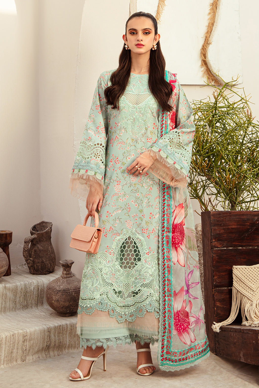 AJR Couture | Alif Affordable Lawn 24 | MISTY MORNING -  AJR Couture Luxury - Original Designer Dress - House of Maryam