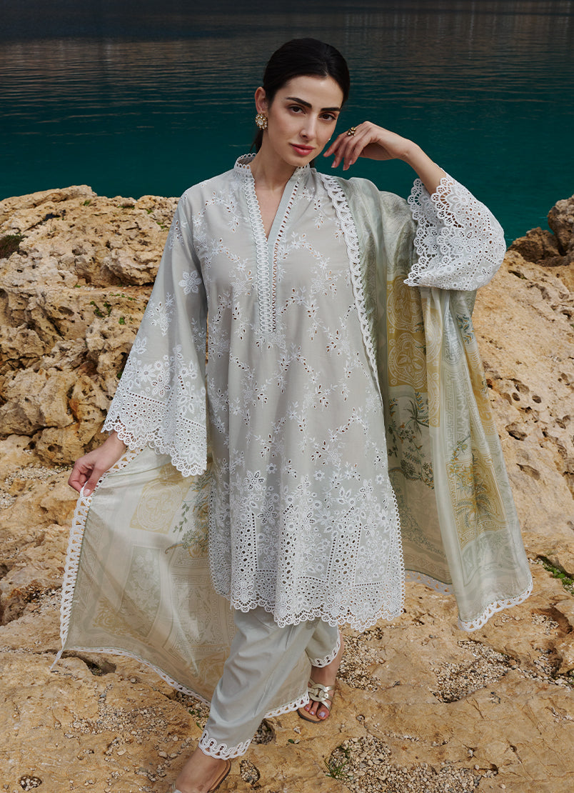 Image | Lawnkari 25 | Melek -  Image Ladies Clothes - Original Designer Dress - House of Maryam