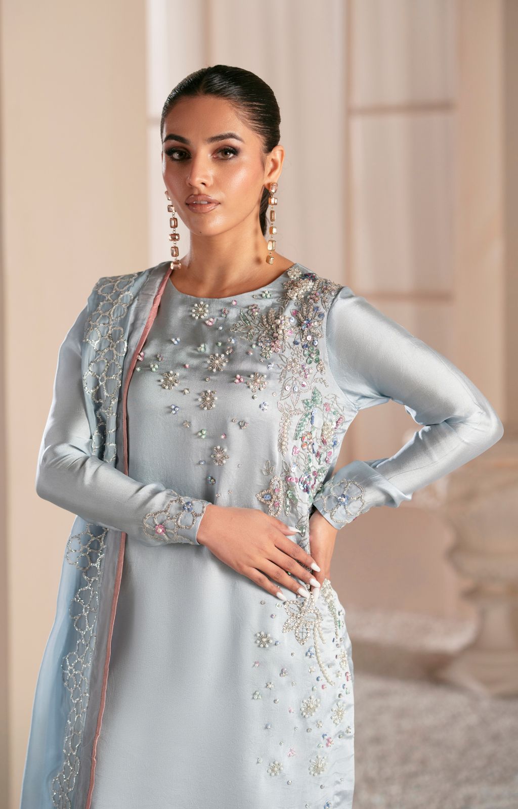 Ajr Couture | Symphony Luxe Festive 25 | Midnight Bloom -  AJR Couture Ladies Clothes - Original Designer Dress - House of Maryam