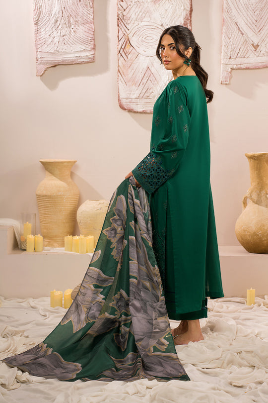 Iznik | Lawnkari 24 | UE-159 PLUSH GREEN -  Iznik Formal - Original Designer Dress - House of Maryam