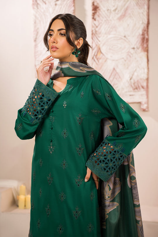 Iznik | Lawnkari 24 | UE-159 PLUSH GREEN -  Iznik Formal - Original Designer Dress - House of Maryam