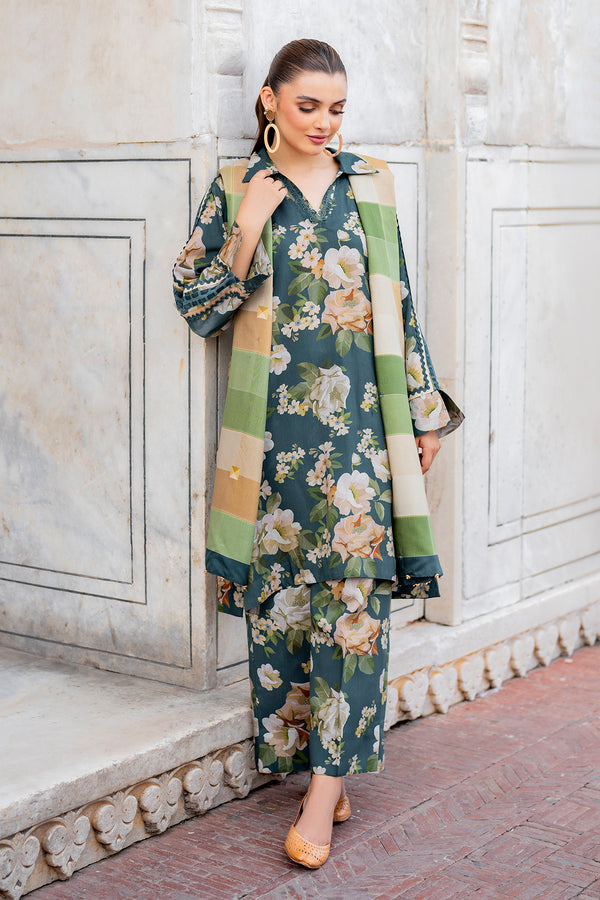 Baroque | Luxury Pret 24 | VISCOSE UF-733 -  Baroque Ladies Clothes - Original Designer Dress - House of Maryam