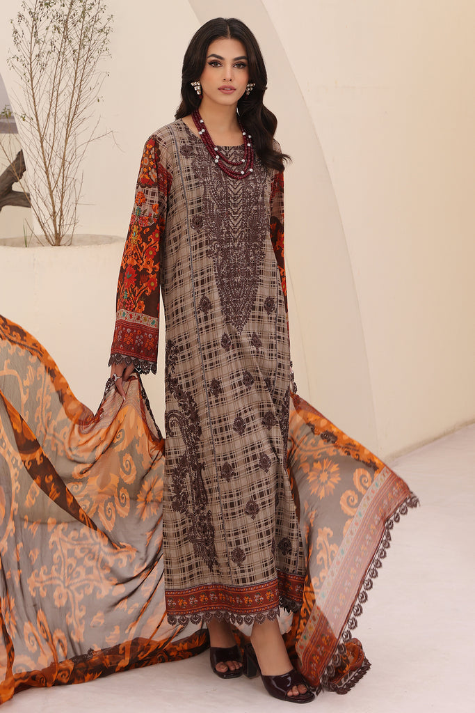 Charizma | Naranji Embroidered Lawn 24 | CN4-010 -  Charizma Luxury - Original Designer Dress - House of Maryam