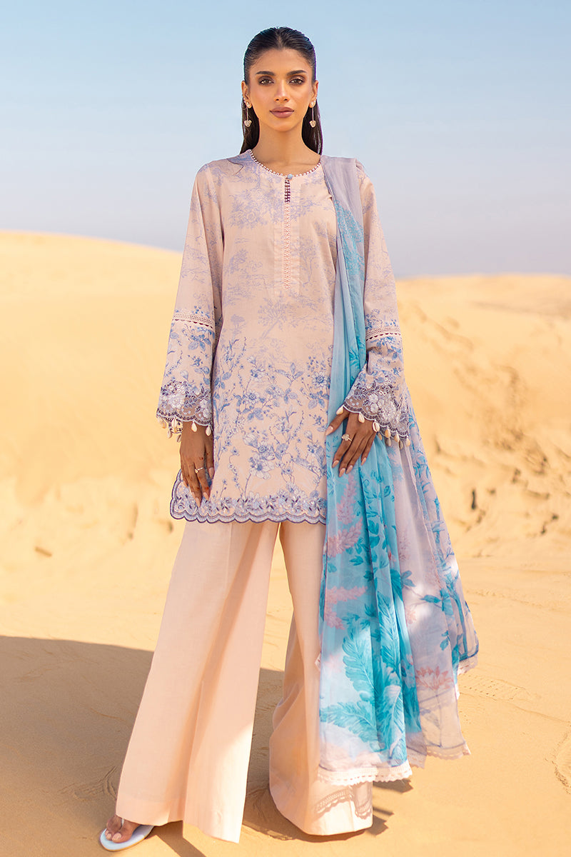 Cross Stitch | Eid Lawn 24 | PEACH -  Cross Stitch Luxury - Original Designer Dress - House of Maryam