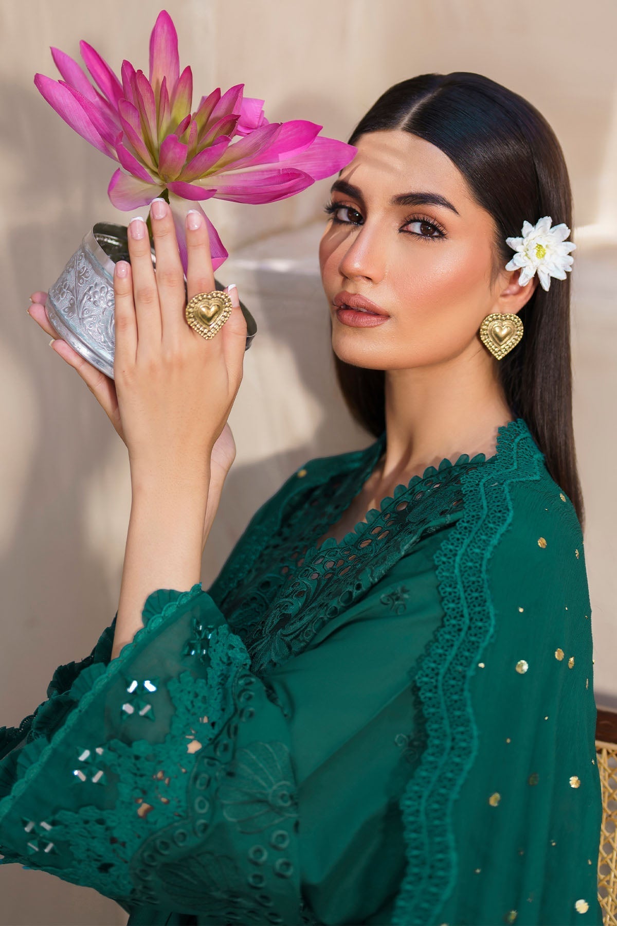 Nureh | Bazaar Lawn | NS-135 -  Nureh Luxury - Original Designer Dress - House of Maryam