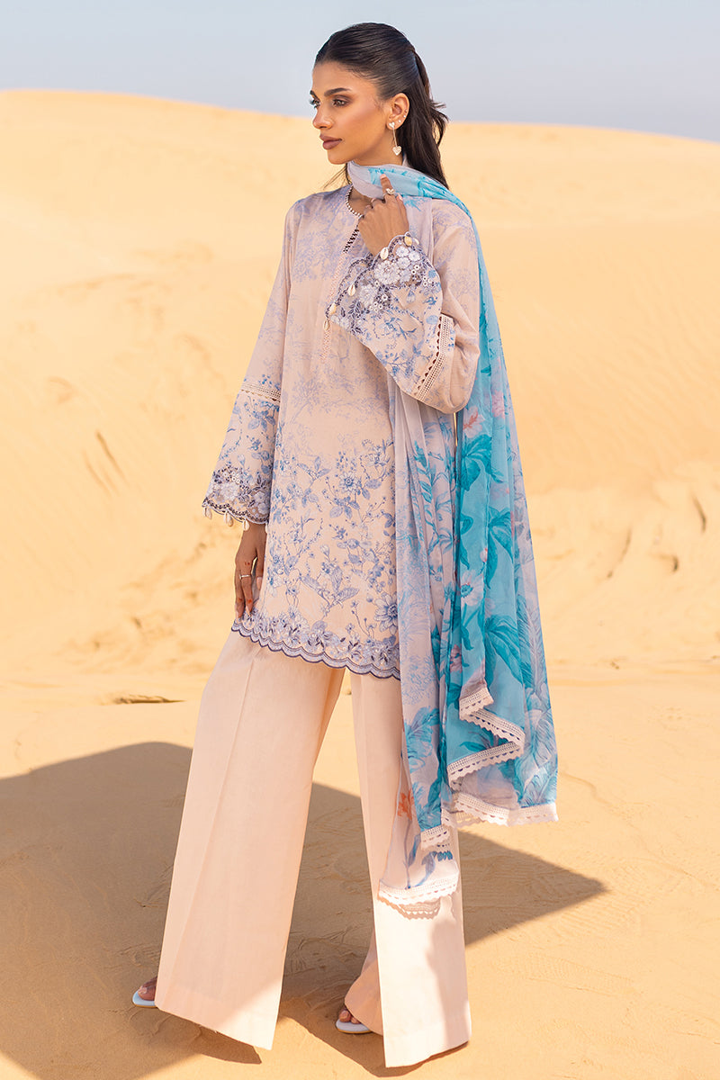 Cross Stitch | Eid Lawn 24 | PEACH -  Cross Stitch Luxury - Original Designer Dress - House of Maryam