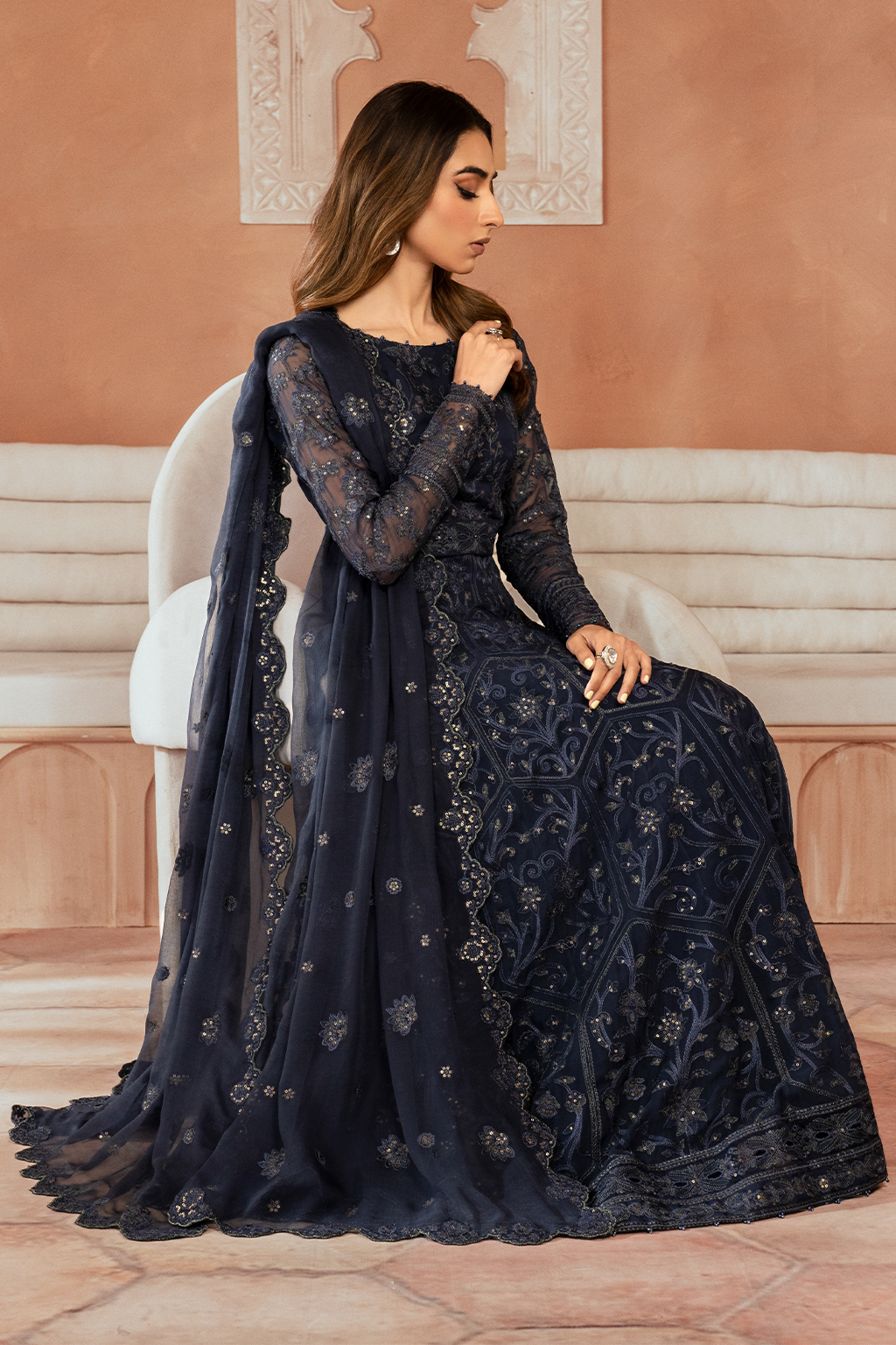 Iznik | Chiffon Kari | ICK-07 Embroidered Chiffon -  Iznik Bridal - Original Designer Dress - House of Maryam