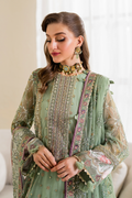 Iznik | Chinnon Chiffon | CC-41 Embroidered Net -  Iznik Formal - Original Designer Dress - House of Maryam
