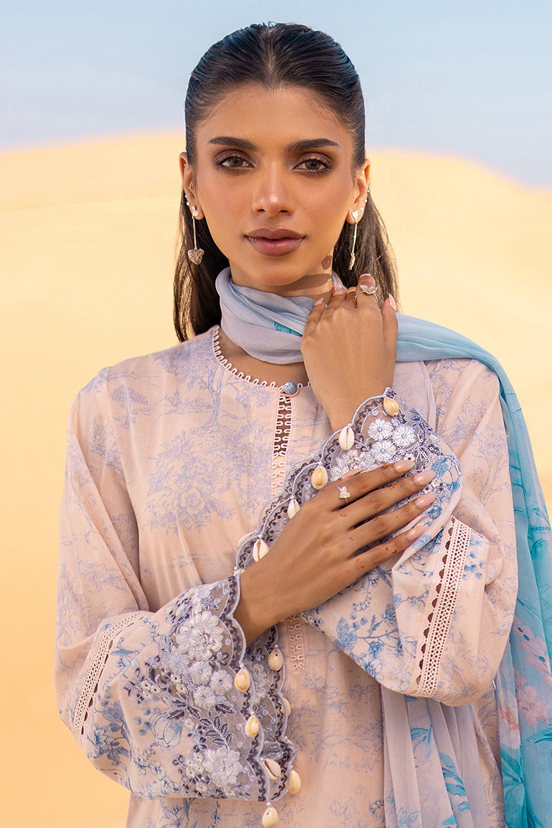 Cross Stitch | Eid Lawn 24 | PEACH -  Cross Stitch Luxury - Original Designer Dress - House of Maryam