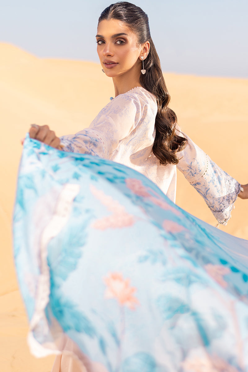 Cross Stitch | Eid Lawn 24 | PEACH -  Cross Stitch Luxury - Original Designer Dress - House of Maryam