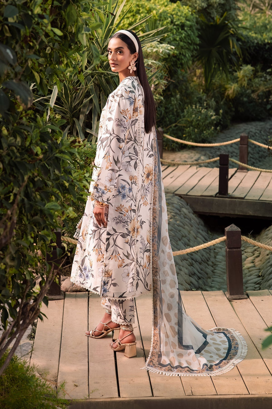 Alizeh | Sheen Lawn Prints 24 | GARDENIA -  Alizeh Casuals - Original Designer Dress - House of Maryam