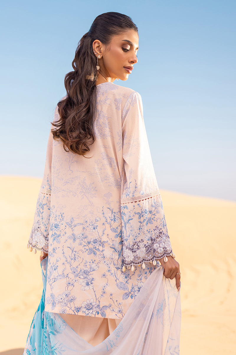 Cross Stitch | Eid Lawn 24 | PEACH -  Cross Stitch Luxury - Original Designer Dress - House of Maryam