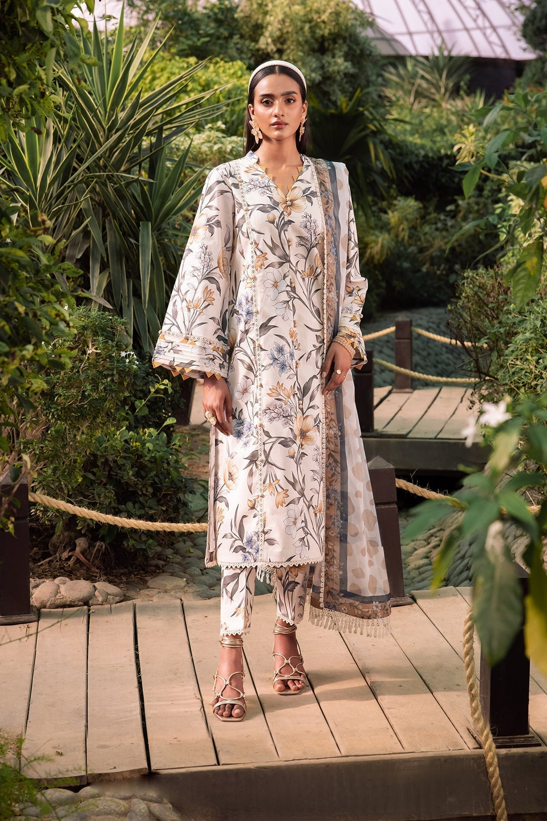 Alizeh | Sheen Lawn Prints 24 | GARDENIA -  Alizeh Casuals - Original Designer Dress - House of Maryam