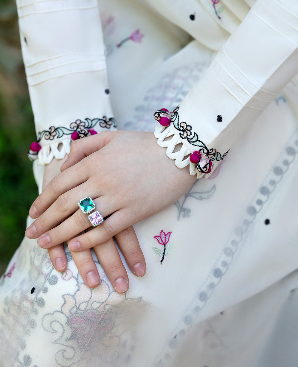 Republic Womenswear | Aylin Summer Lawn 24 | Muguet (D1-B) -  Republic Womenswear Luxury - Original Designer Dress - House of Maryam