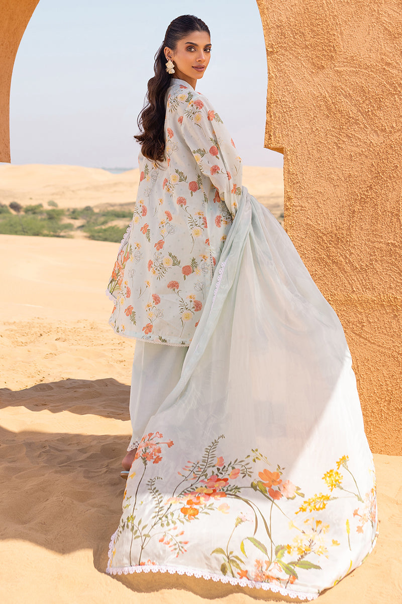 Cross Stitch | Eid Lawn 24 | AQUA GLAZE -  Cross Stitch Luxury - Original Designer Dress - House of Maryam