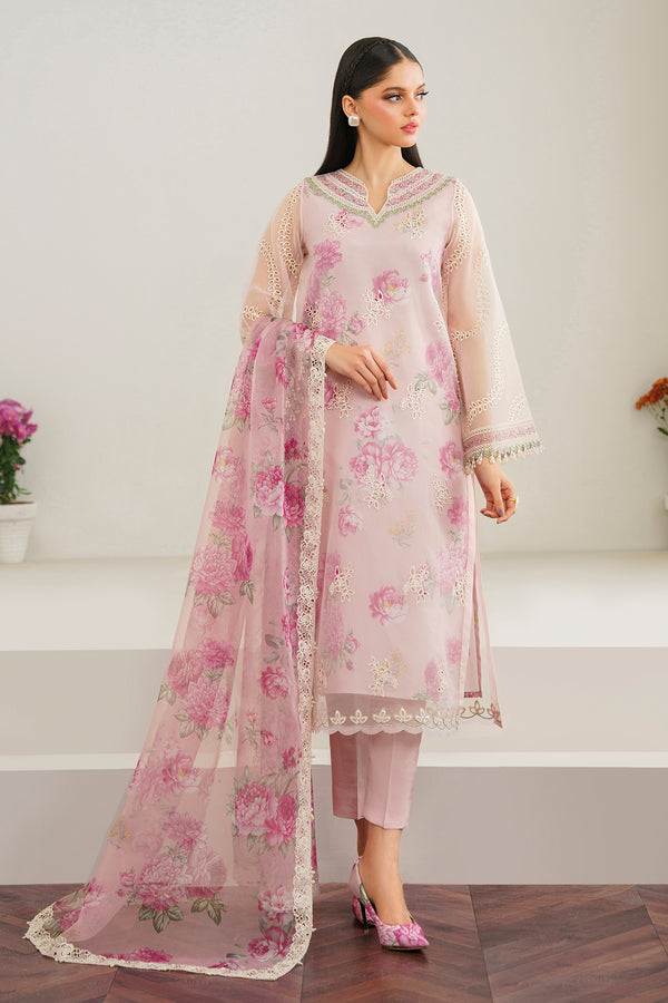 Baroque | Velvet Formals | ORGANZA UF-520 -  Baroque Ladies Clothes - Original Designer Dress - House of Maryam
