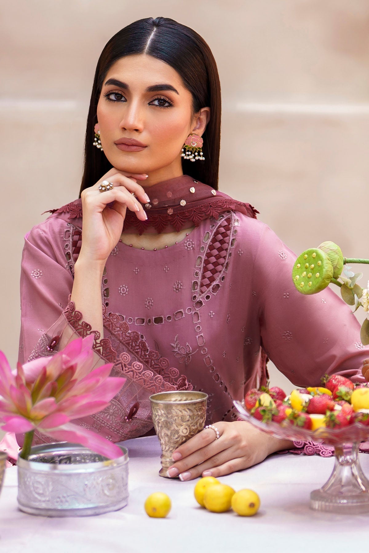 Nureh | Bazaar Lawn | NS - 136 -  Nureh Luxury - Original Designer Dress - House of Maryam