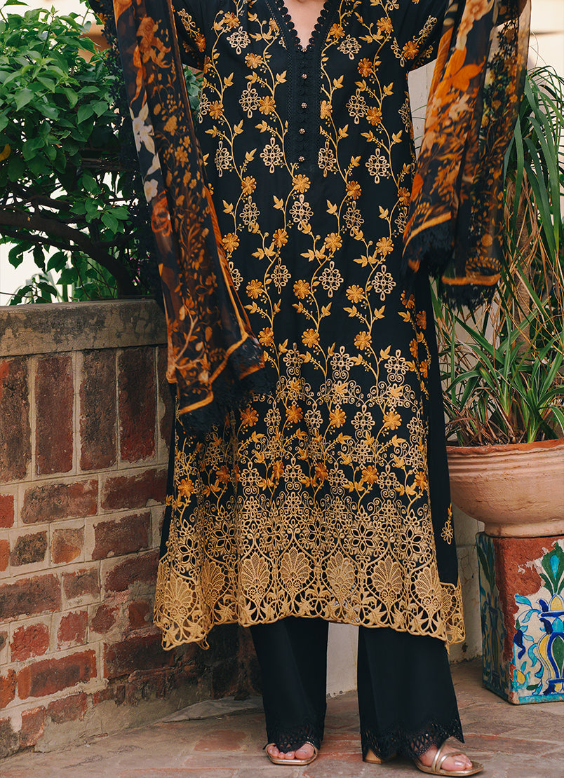 Image | Summerkari 25' | Kaisah -  Image 3 Piece - Unstitched - Original Designer Dress - House of Maryam