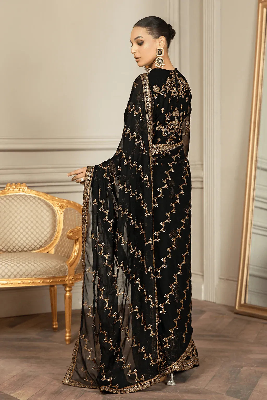 Zarif | Mehroz Formals | Black Ruby -  Zarif Formal - Original Designer Dress - House of Maryam