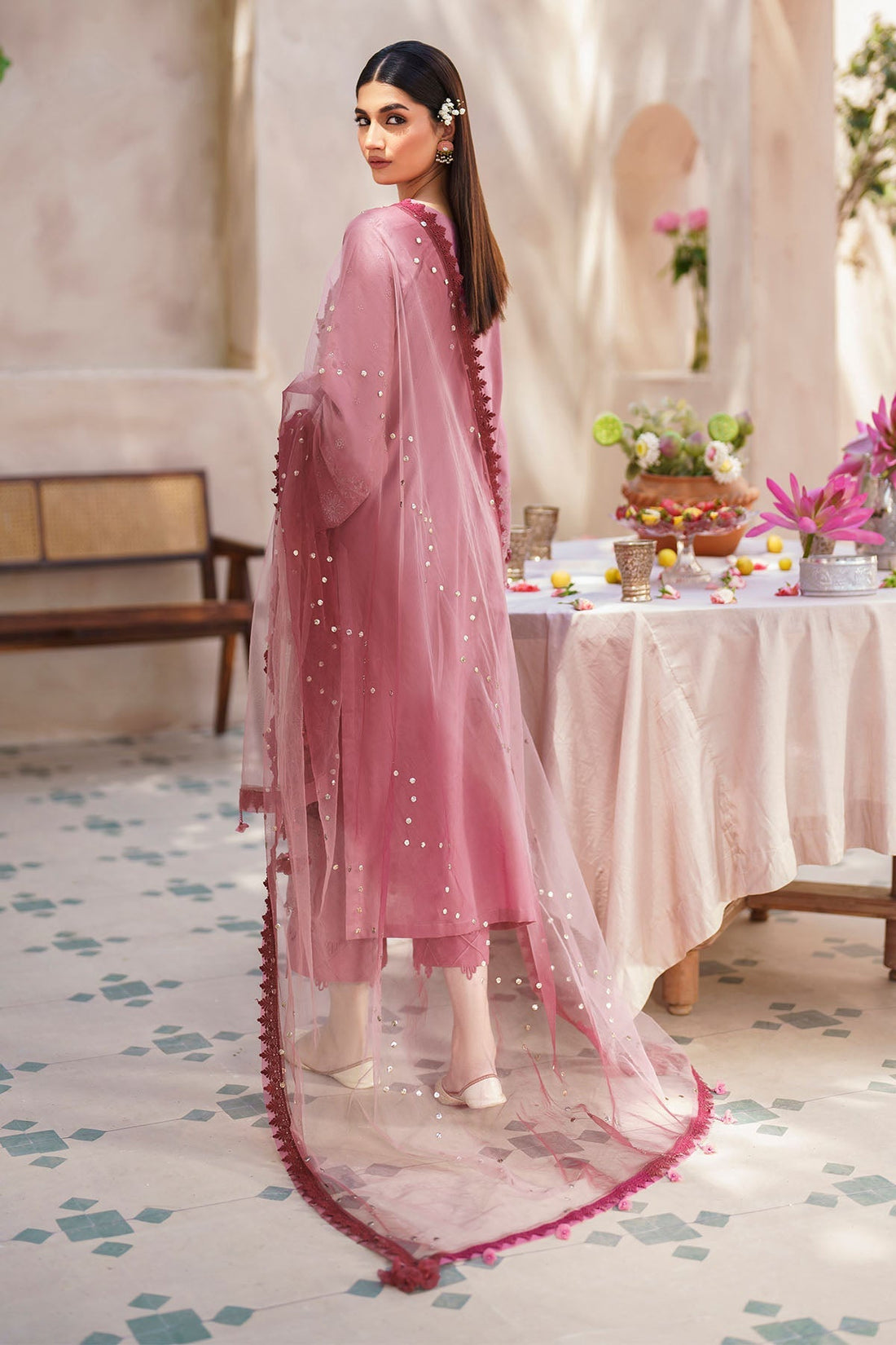 Nureh | Bazaar Lawn | NS - 136 -  Nureh Luxury - Original Designer Dress - House of Maryam