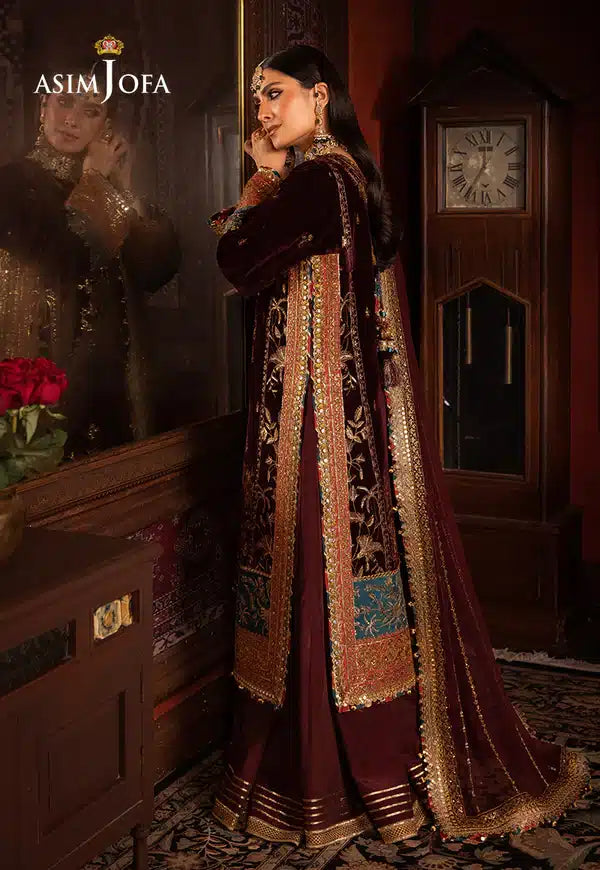 Asim Jofa | Makhmal Wedding Velvet 23 | AJMM-09 -  Asim Jofa Formal - Original Designer Dress - House of Maryam