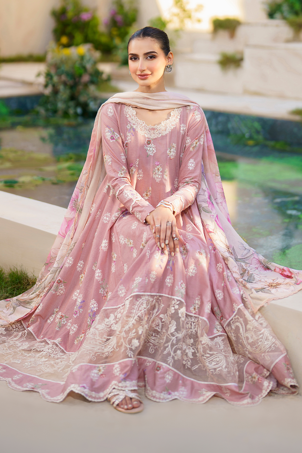 Iznik | Festive lawn 24 | SFL-08 -  Iznik Luxury - Original Designer Dress - House of Maryam