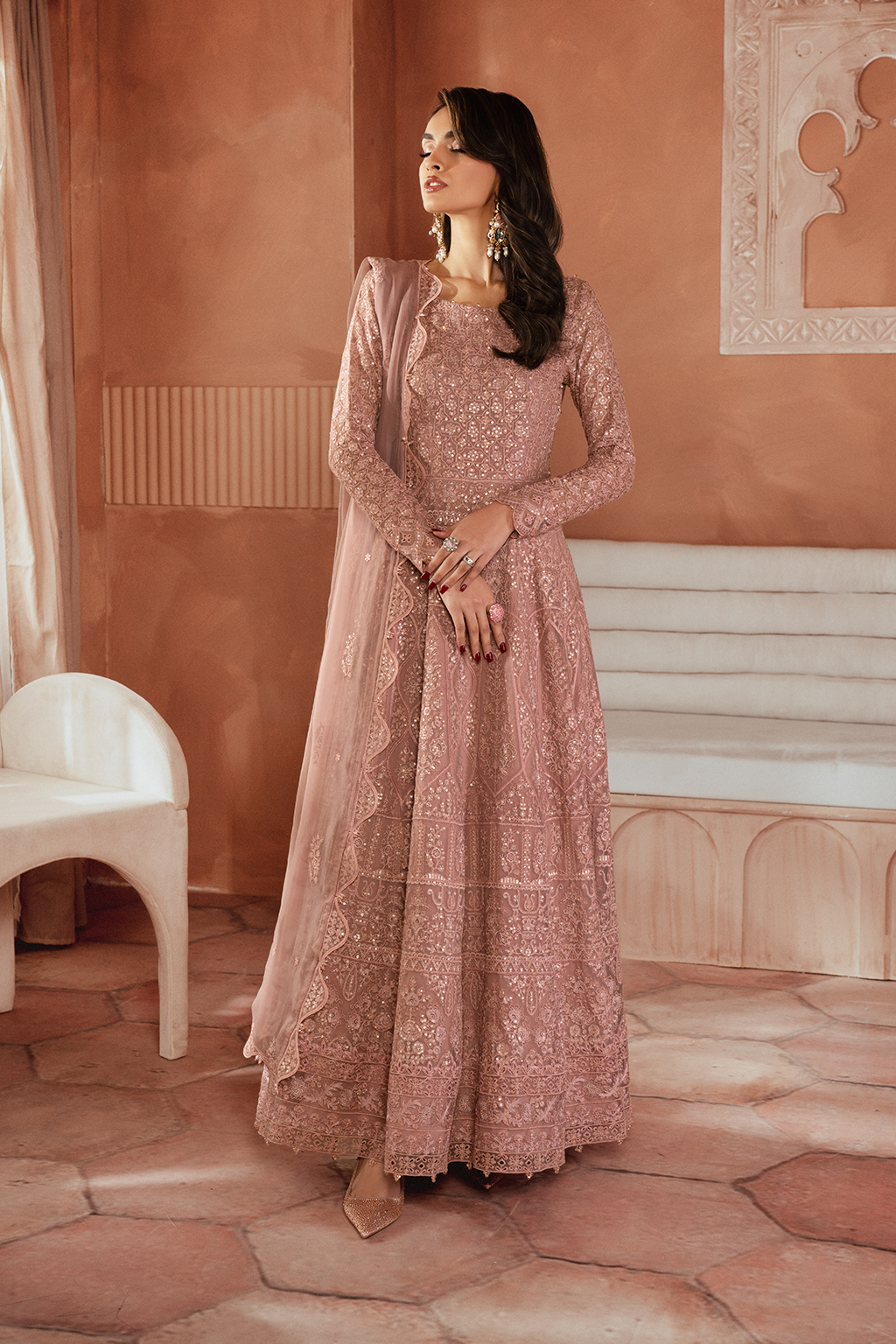 Iznik | Chiffon Kari | ICK-04 Embroidered Chiffon -  Iznik Bridal - Original Designer Dress - House of Maryam