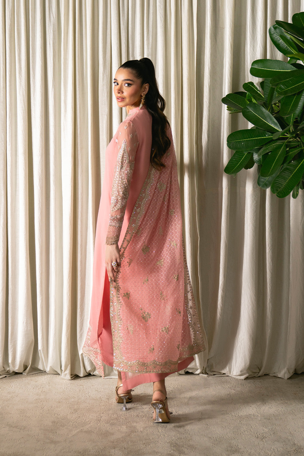 Neeshay | Ready to Wear Chiffon | RTW-CHFN-02 Pink