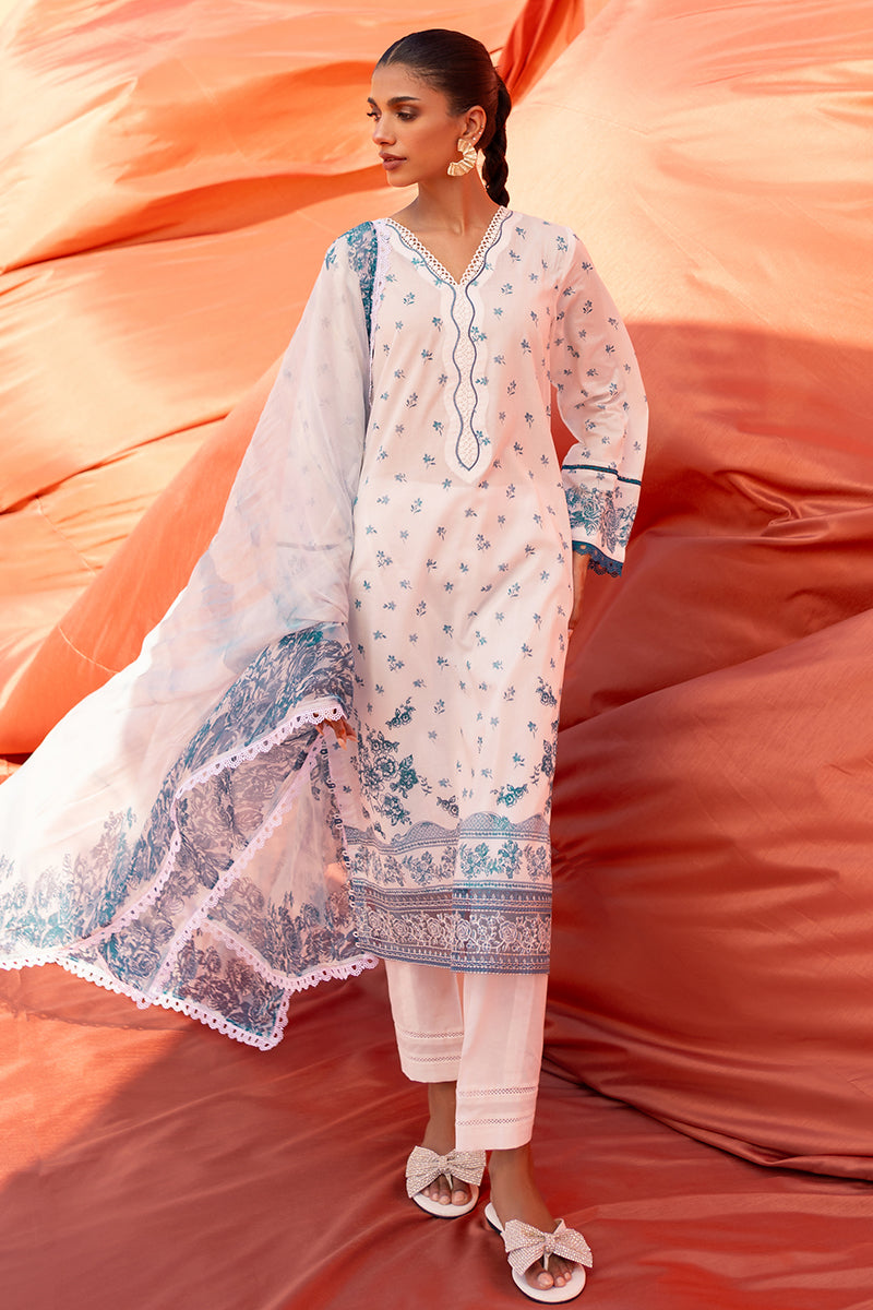 Cross Stitch | Eid Lawn 24 | FLORET -  Cross Stitch Luxury - Original Designer Dress - House of Maryam