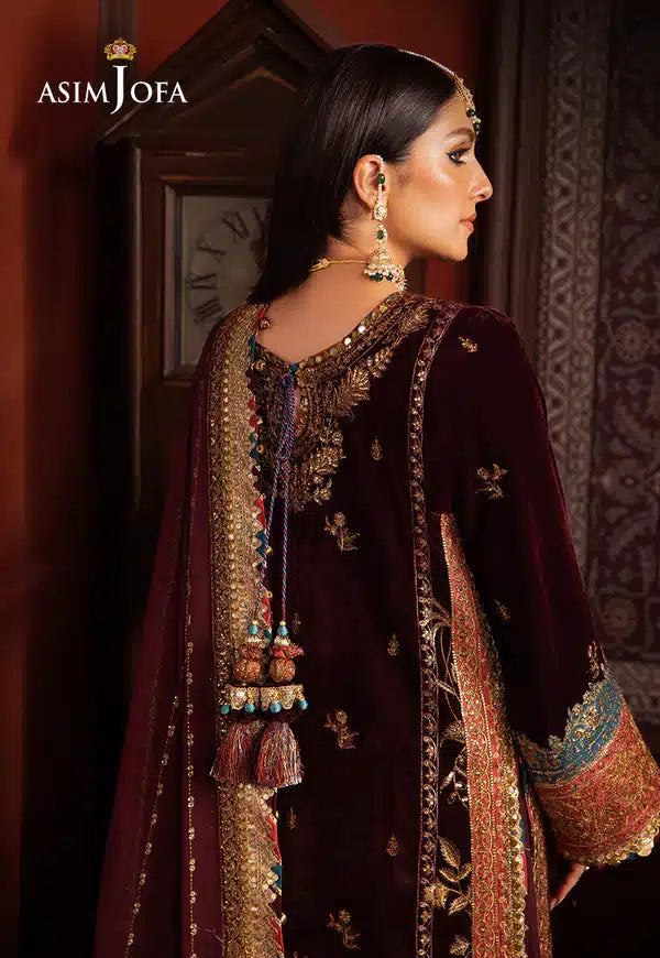Asim Jofa | Makhmal Wedding Velvet 23 | AJMM-09 -  Asim Jofa Formal - Original Designer Dress - House of Maryam
