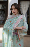 AJR Couture | Printakari Lawn 25 | Aqua -  AJR Couture Ladies Clothes - Original Designer Dress - House of Maryam
