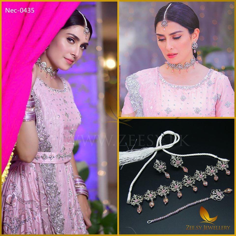 Ayeza Khan Necklace-0435 -  Zeesy Necklace Sets - Original Designer Dress - House of Maryam