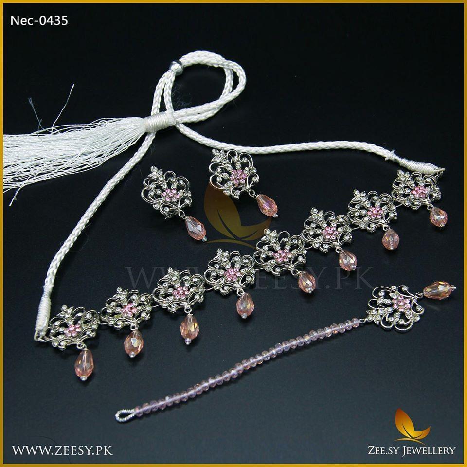 Ayeza Khan Necklace-0435 -  Zeesy Necklace Sets - Original Designer Dress - House of Maryam